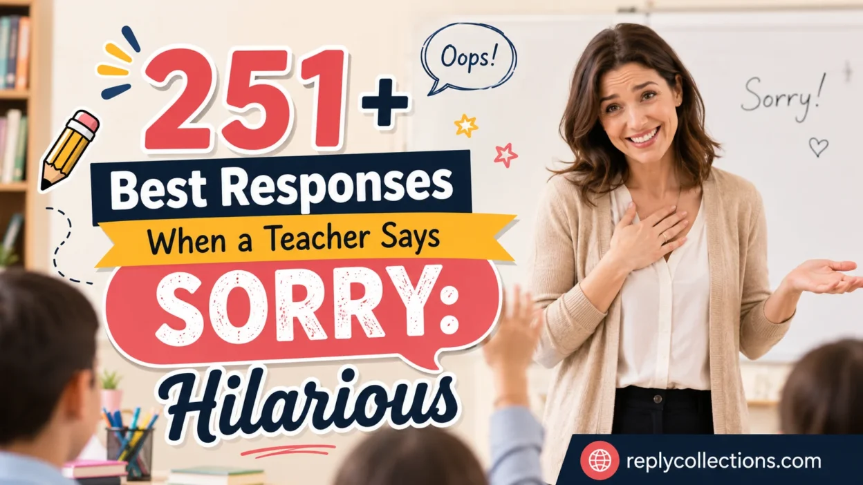 Best Responses When a Teacher Says Sorry: Hilarious