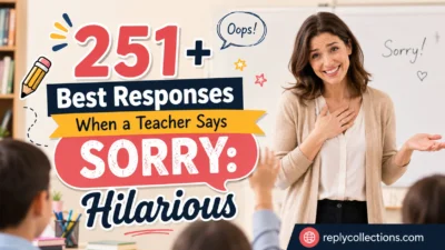 Best Responses When a Teacher Says Sorry: Hilarious