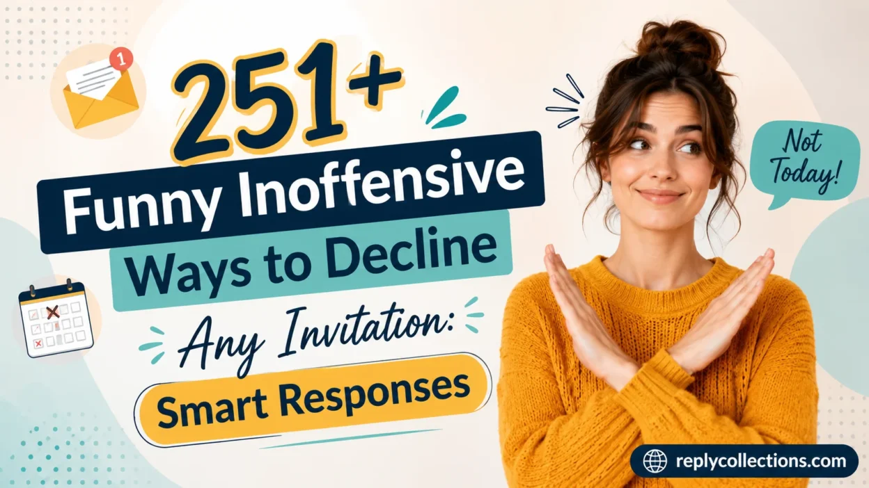Funny Inoffensive Ways to Decline Any Invitation: Smart Responses